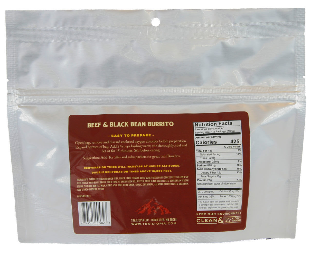 Trailtopia | Beef & Black Bean Burrito